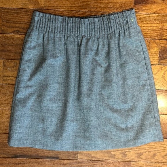 J Crew Factory Grey Wool Sidewalk Skirt Women’s 4 - Picture 2 of 6